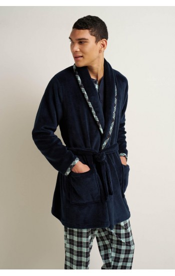 Ανδρική Fleece Σταυρωτή Ρόμπα Vamp
