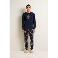 Ανδρική Βαμβακερή Matching Πυτζάμα με Μανσέτες VAMP