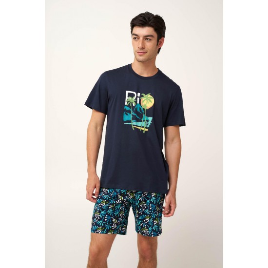 Ανδρική Βαμβακερή Tropical Πυτζάμα Vamp