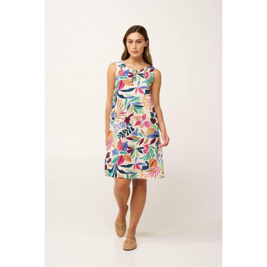 Αμάνικο Καλοκαιρινό Φόρεμα Ποπλίνα Vamp