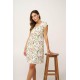 Micromodal Νυχτικό με Botanical Print Vamp