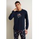 Ανδρική Βαμβακερή Matching Πυτζάμα με Μανσέτες VAMP