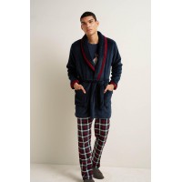 Ανδρική Σταυρωτή Fleece Ρόμπα Vamp