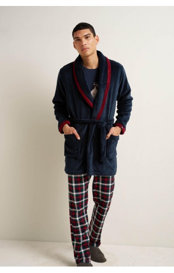 Ανδρική Σταυρωτή Fleece Ρόμπα Vamp