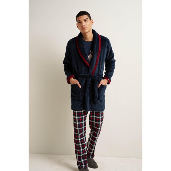 Ανδρική Σταυρωτή Fleece Ρόμπα Vamp