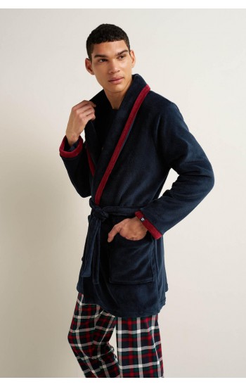 Ανδρική Σταυρωτή Fleece Ρόμπα Vamp