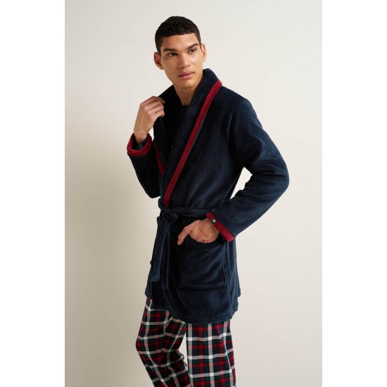 Ανδρική Σταυρωτή Fleece Ρόμπα Vamp
