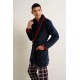 Ανδρική Σταυρωτή Fleece Ρόμπα Vamp