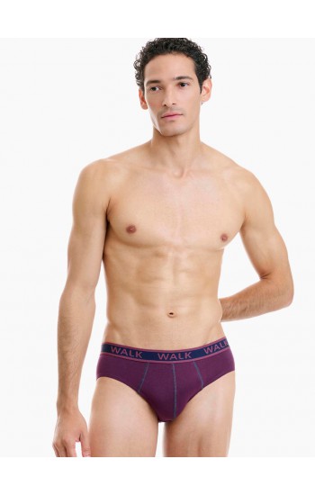 610.Βαμβακερό σλιπ με εξωτερικές ραφές (2 τμχ.) walk